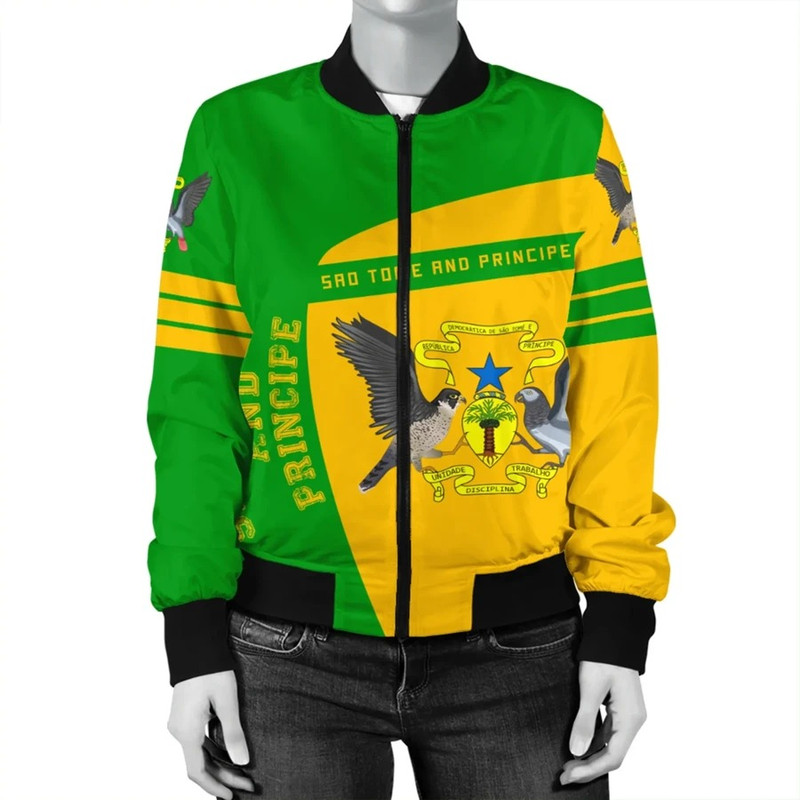 Sao Tome and Principe Bomber Sport Premium, African Bomber Jacket For Men Women