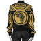Adinkra Gye Nyame Gold Bomber Jacket, African Bomber Jacket For Men Women