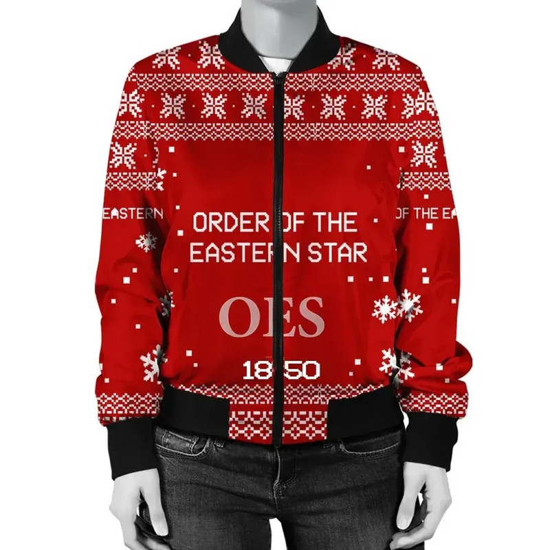 Order of the Eastern Star Xmas Motto Bomber Jacket, African Bomber Jacket For Men Women