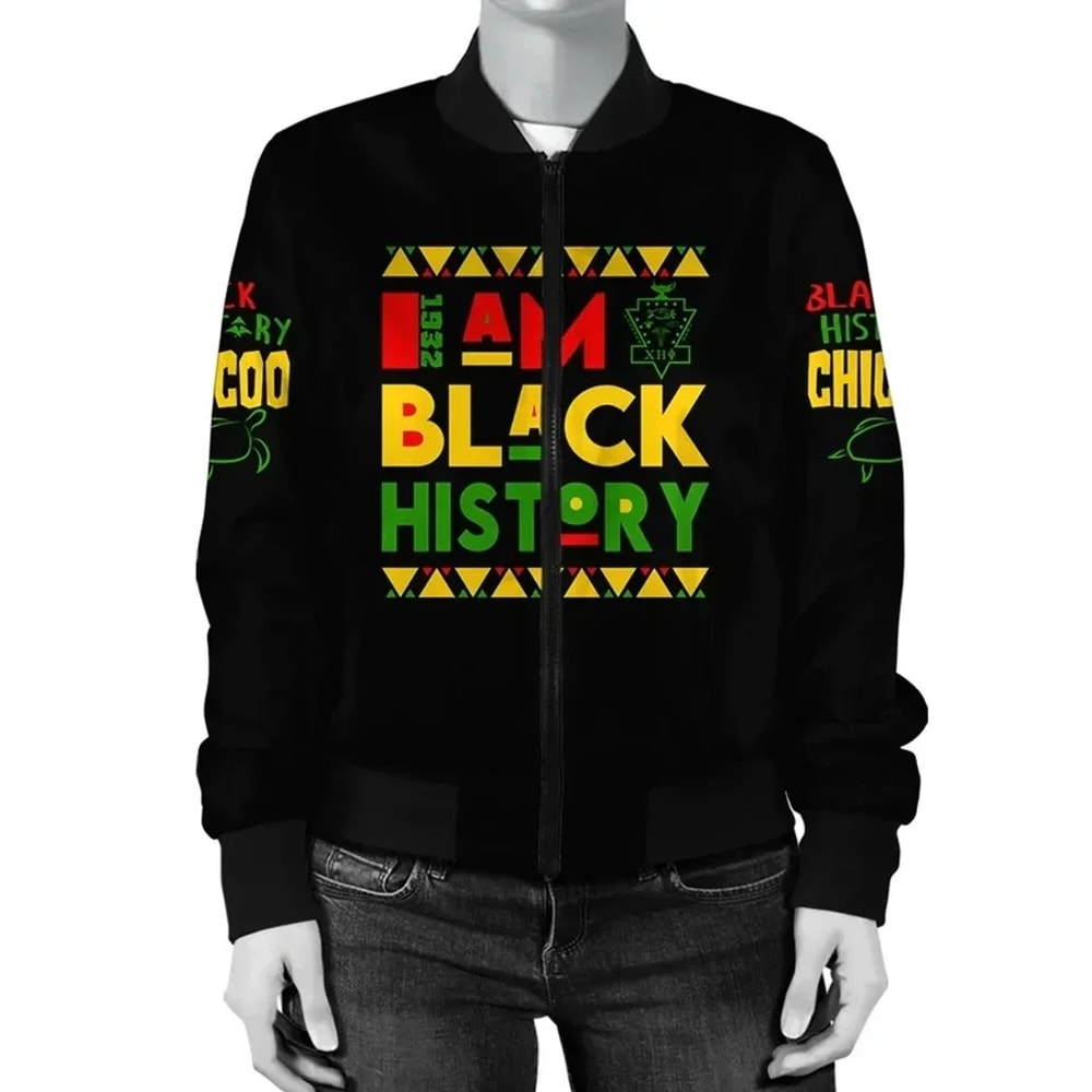 Black History Chi Eta Phi Bomber Jacket, African Bomber Jacket For Men Women