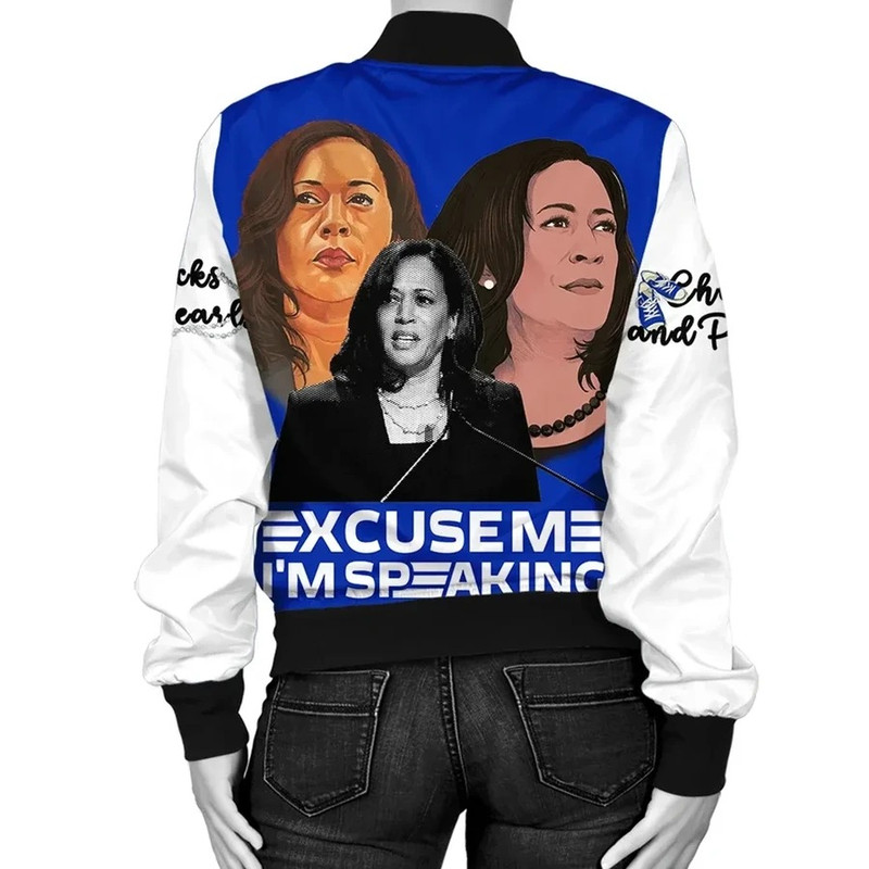 Madam Vice President Blue White Bomber Jacket, African Bomber Jacket For Men Women