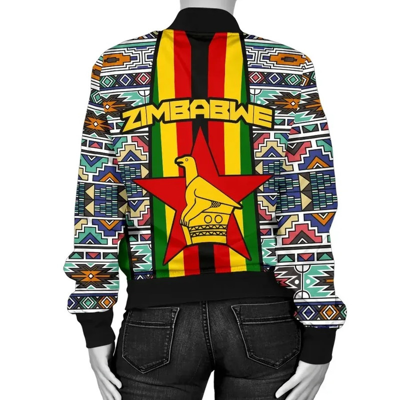 Zimbabwe Coat Of Arms Women's Bomber Jacket, African Bomber Jacket For Men Women