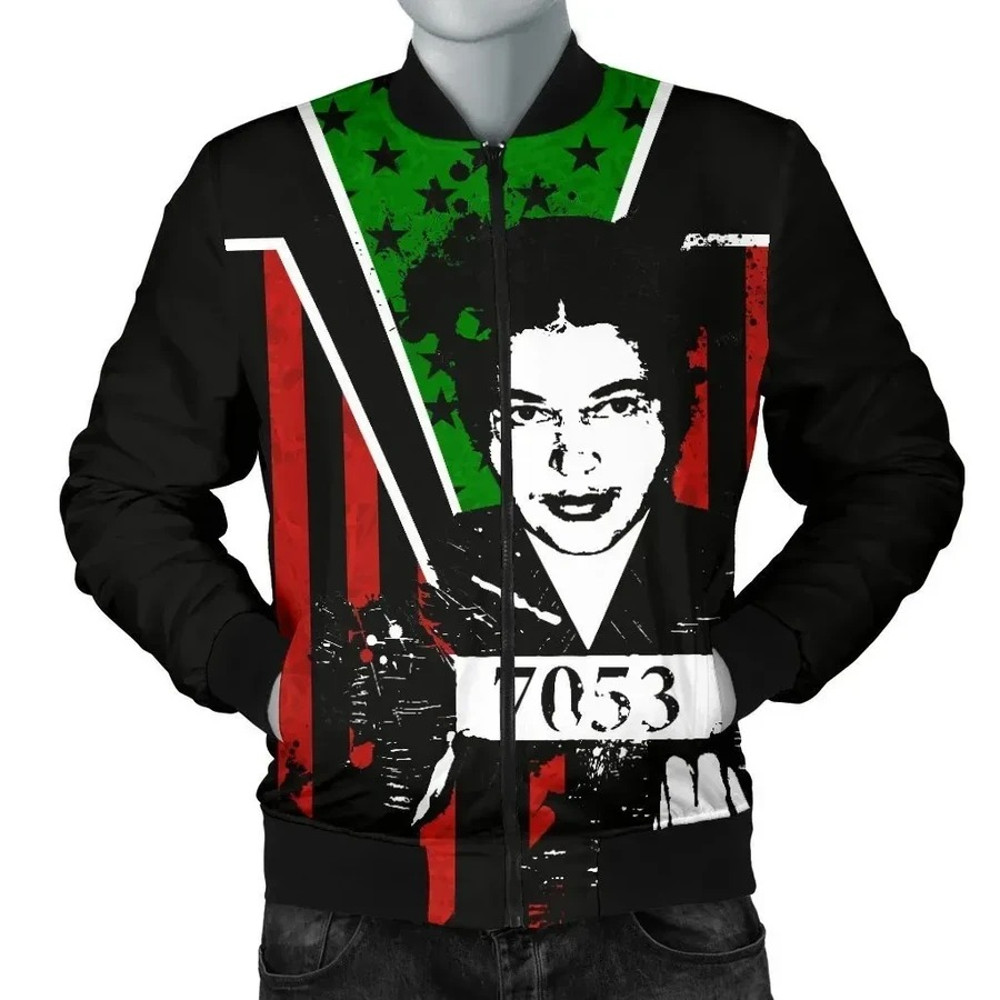 Black History Rosa Parks and African American Flag Bomber Jacket, African Bomber Jacket For Men Women