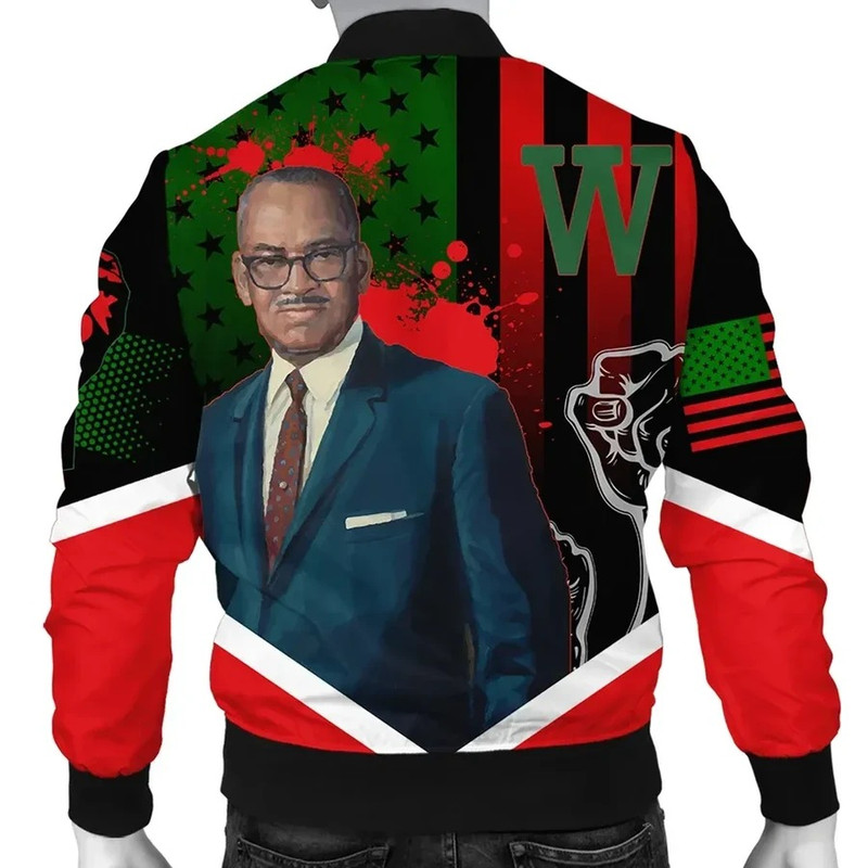 African American Flag William L. Dawson Bomber Jacket, African Bomber Jacket For Men Women