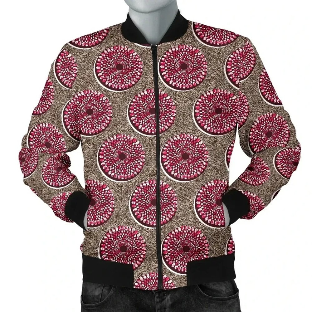 Ankara Cloth - Reborn Nsubra Bomber Jacket, African Bomber Jacket For Men Women