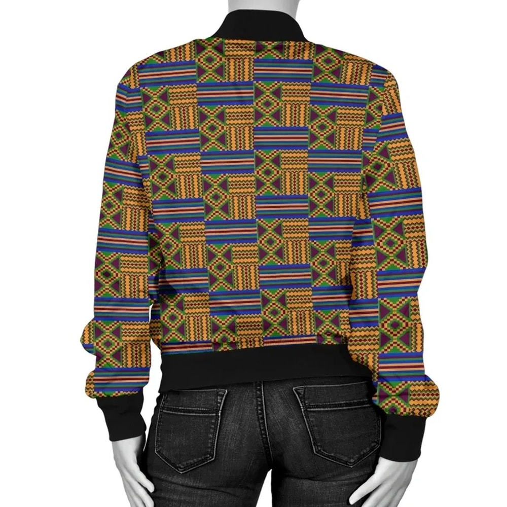 Kente Cloth - Adofowaa awaamu Bomber Women, African Bomber Jacket For Men Women
