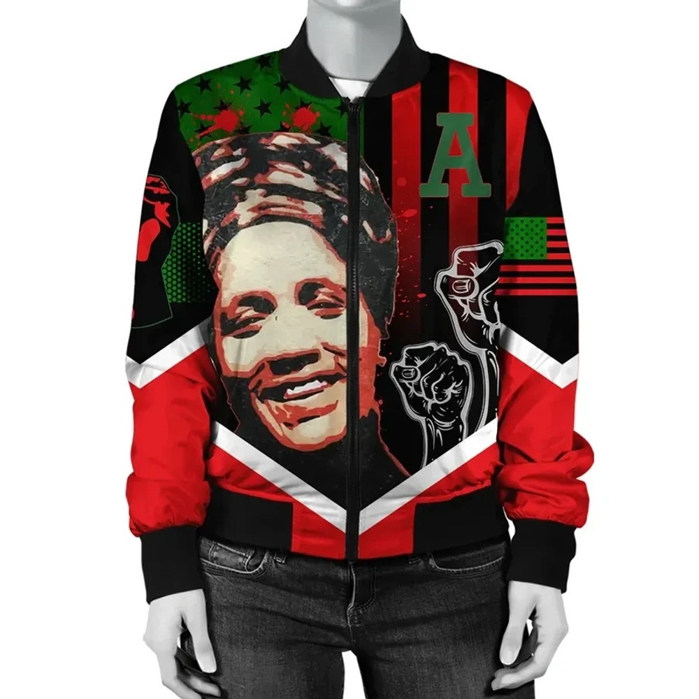 African American Flag Audre Lorde Bomber Jacket, African Bomber Jacket For Men Women