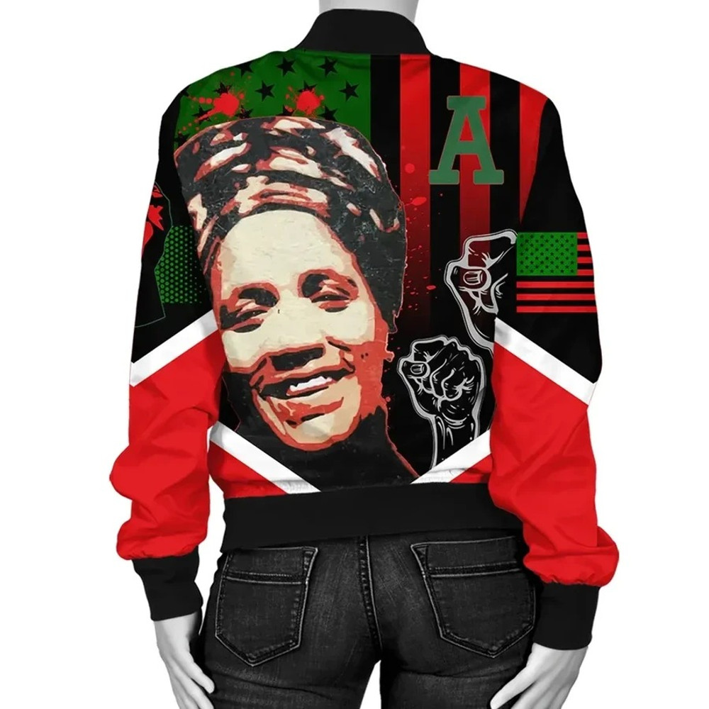 African American Flag Audre Lorde Bomber Jacket, African Bomber Jacket For Men Women