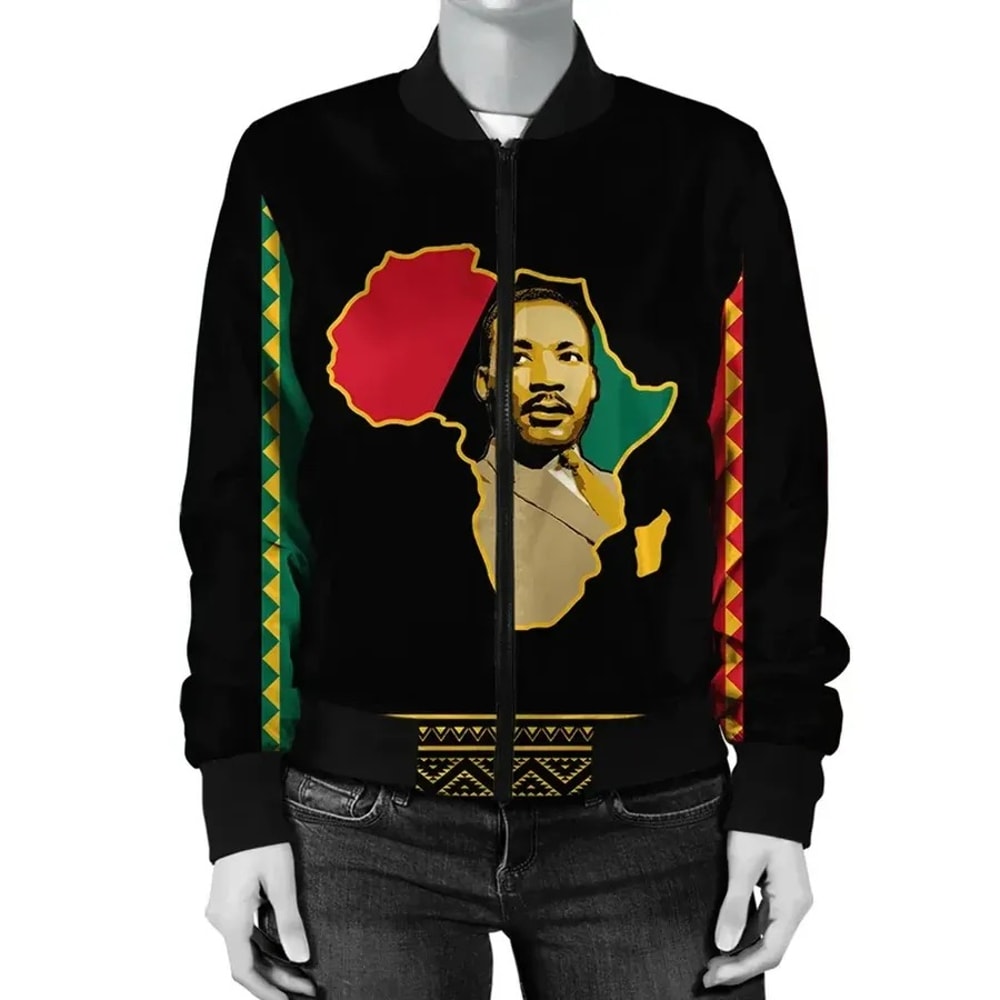 Martin Luther King Jr Black History Month Bomber Jacket, African Bomber Jacket For Men Women