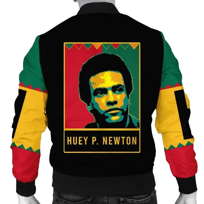 Huey P. Newton Black History Month Style Bomber Jacket, African Bomber Jacket For Men Women