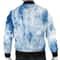 Blue Tie Dye Bomber Jacket, African Bomber Jacket For Men Women