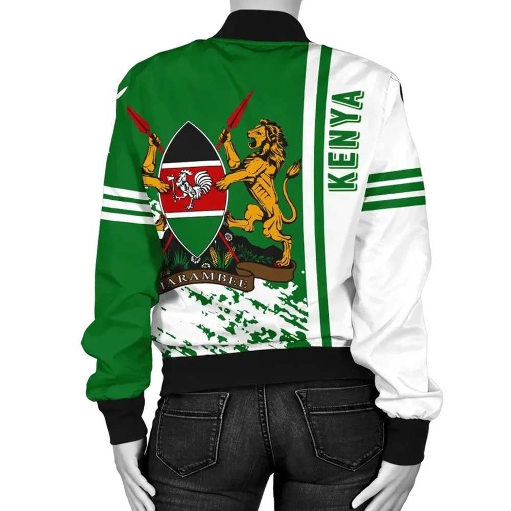 Kenya Bomber Jacket Quarter Style, African Bomber Jacket For Men Women