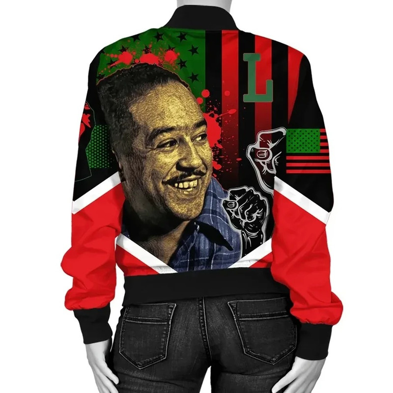 African American Flag Langston Hughes Bomber Jacket, African Bomber Jacket For Men Women