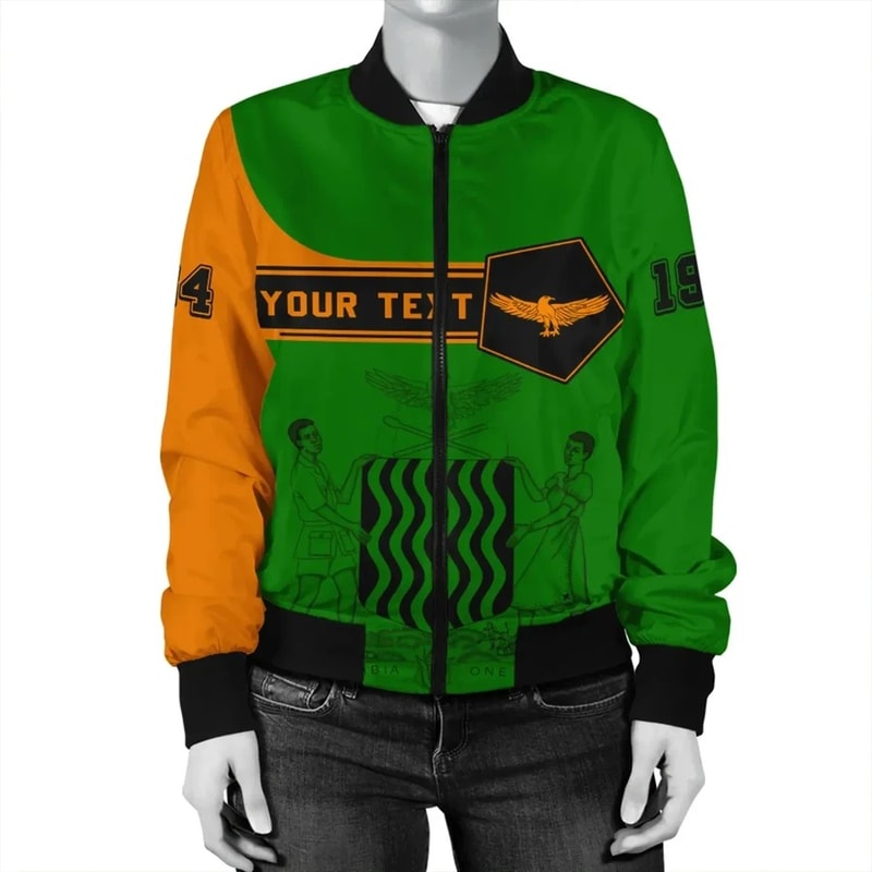 Custom Zambia Bomber Jacket Pentagon Style, African Bomber Jacket For Men Women