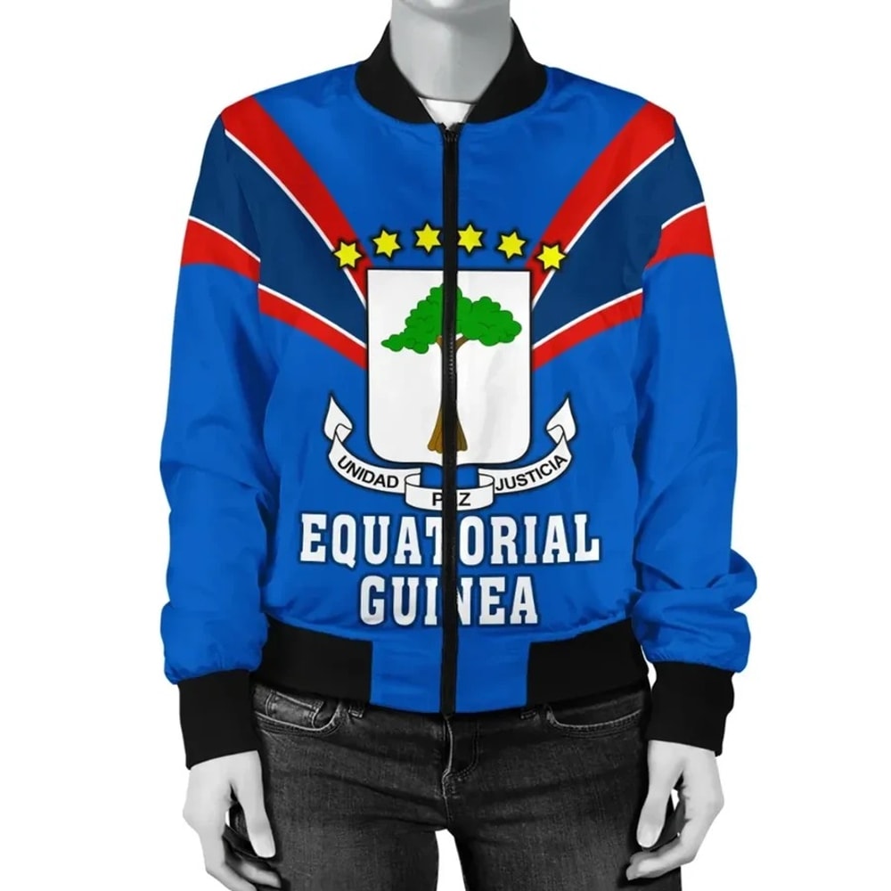 Equatorial Guinea Bomber Tusk Style, African Bomber Jacket For Men Women