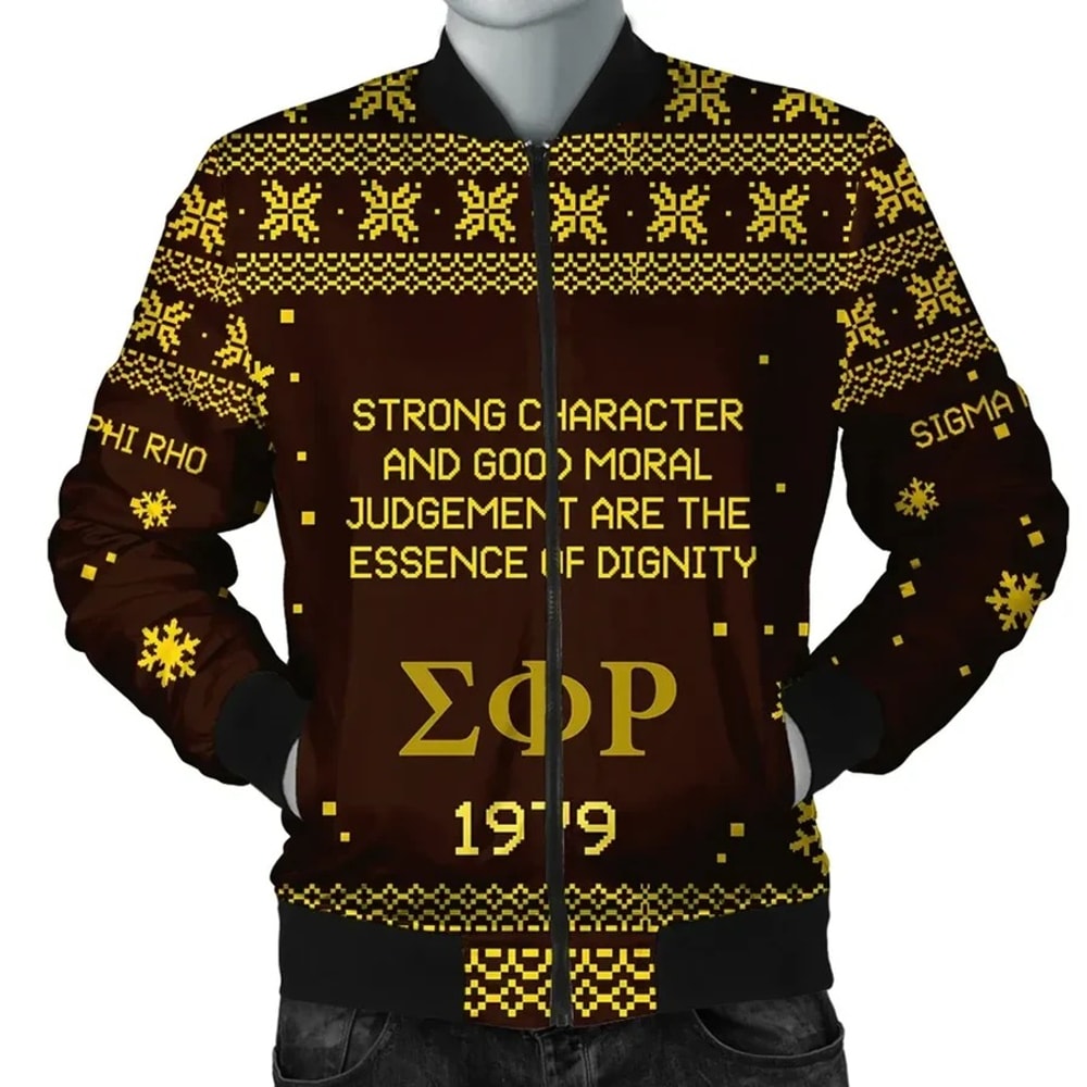 Sigma Phi Rho Xmas Motto Bomber Jacket, African Bomber Jacket For Men Women