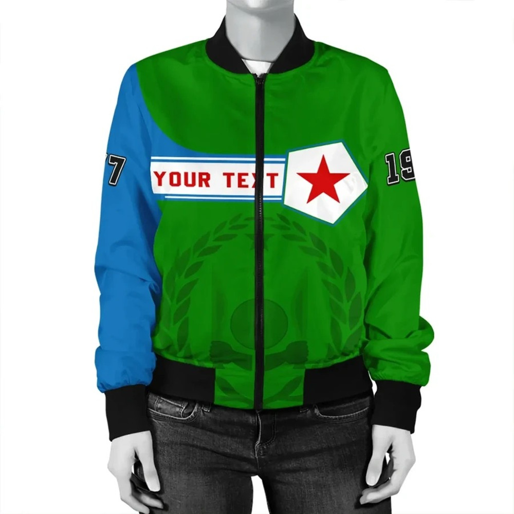 Custom Djibouti Bomber Jacket Pentagon Style, African Bomber Jacket For Men Women