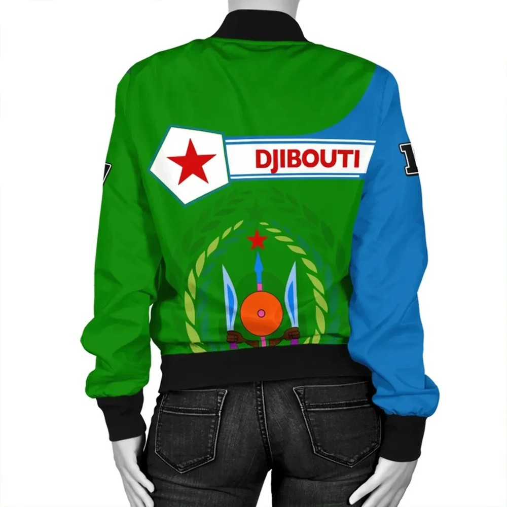 Custom Djibouti Bomber Jacket Pentagon Style, African Bomber Jacket For Men Women