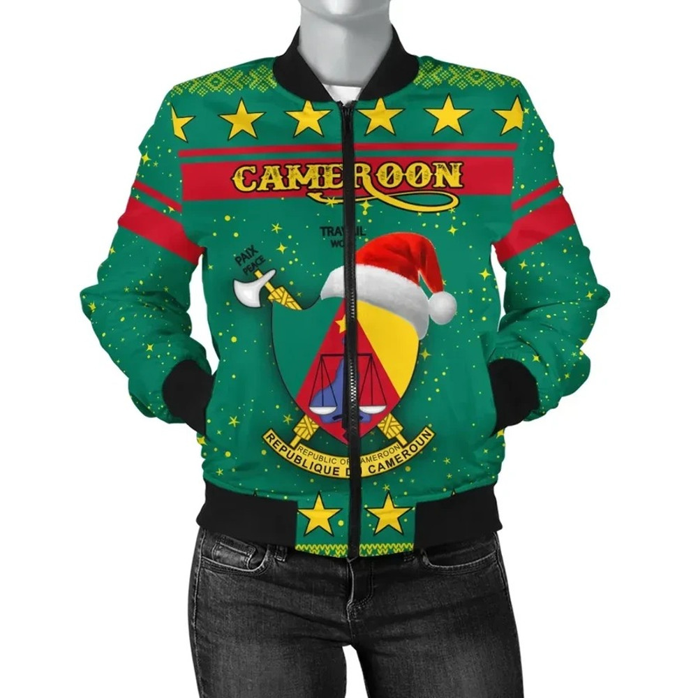 Cameroon Christmas Bomber Jacket, African Bomber Jacket For Men Women