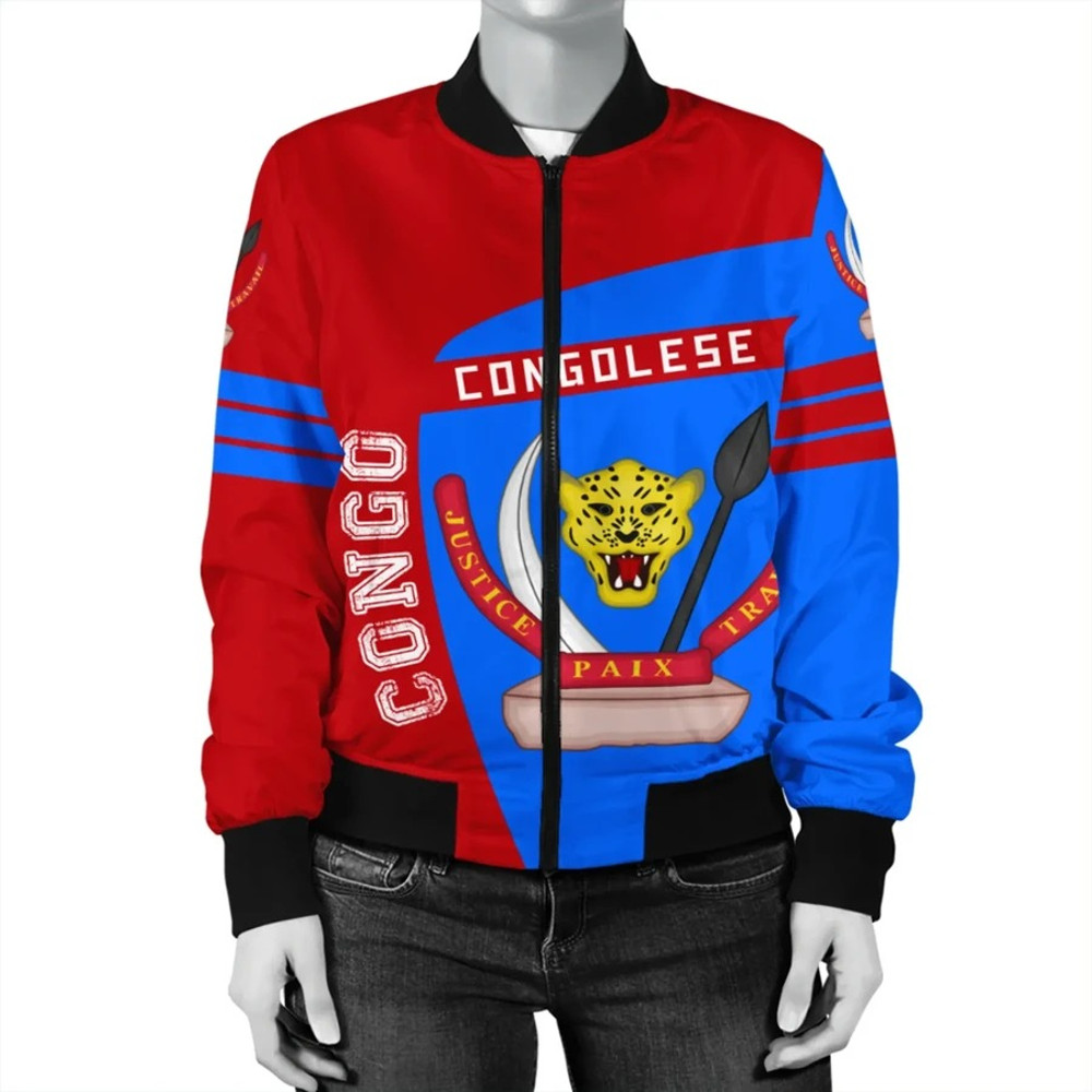 Democratic Republic of the Congo Bomber Sport Premium, African Bomber Jacket For Men Women