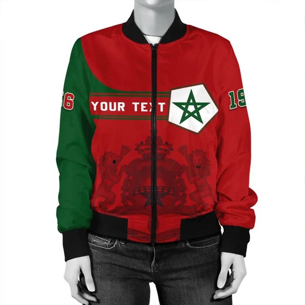 Custom Morocco Bomber Jacket Pentagon Style, African Bomber Jacket For Men Women