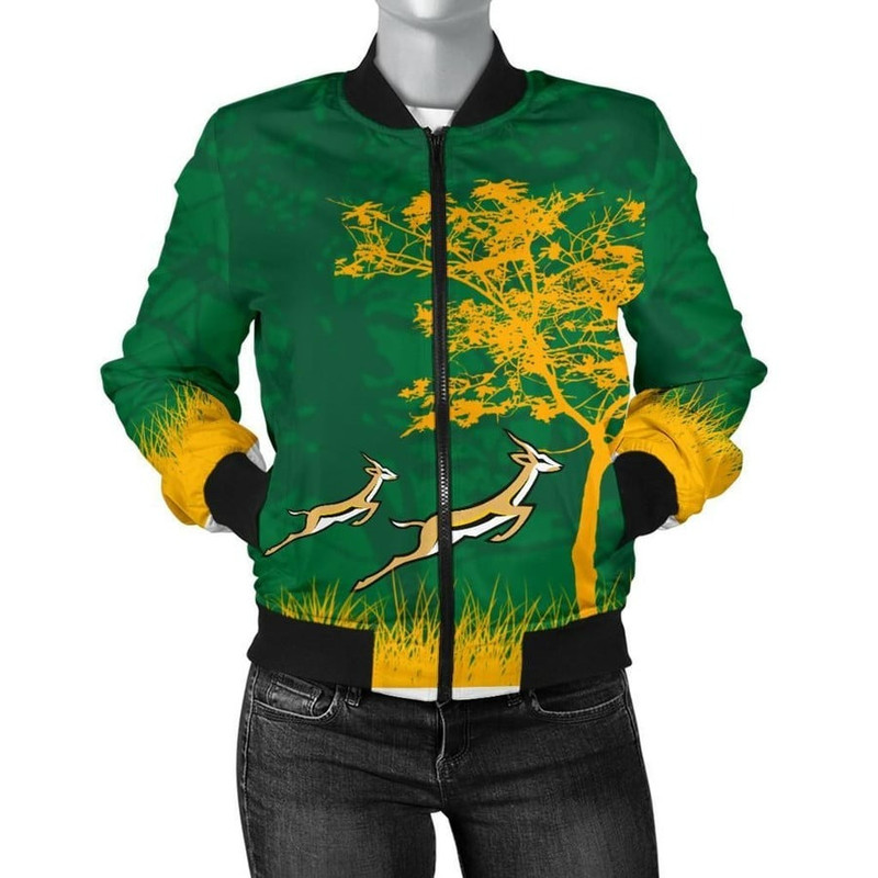 South Africa Springboks Women's Bomber, African Bomber Jacket For Men Women