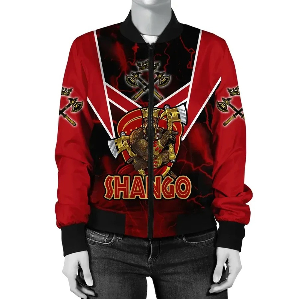 Thunder Orisha Shango Bomber Jacket, African Bomber Jacket For Men Women