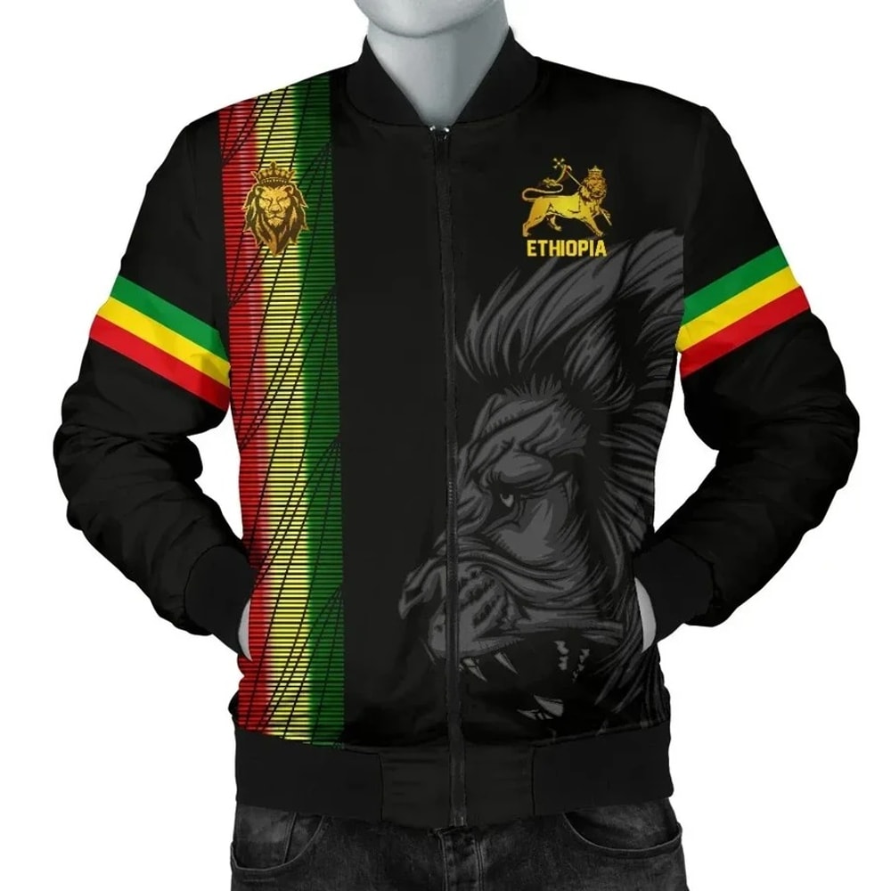 Ethiopia United Bomber Jacket, African Bomber Jacket For Men Women