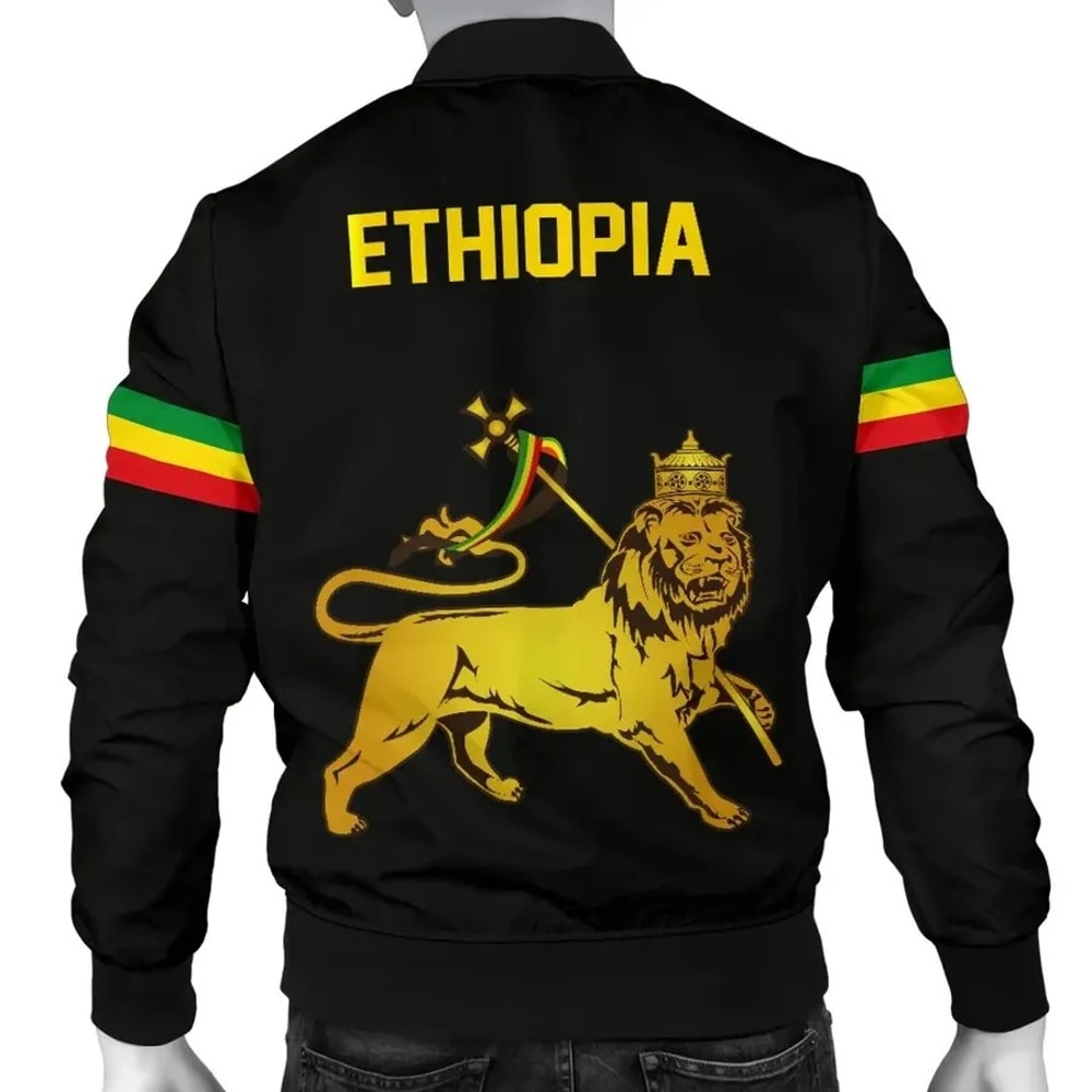 Ethiopia United Bomber Jacket, African Bomber Jacket For Men Women