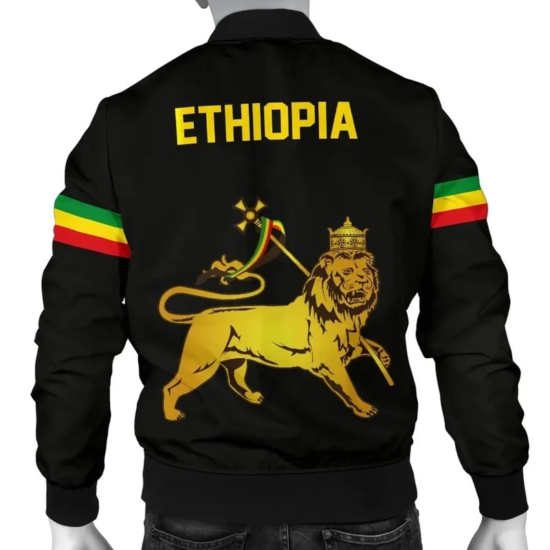Ethiopia United Bomber Jacket, African Bomber Jacket For Men Women