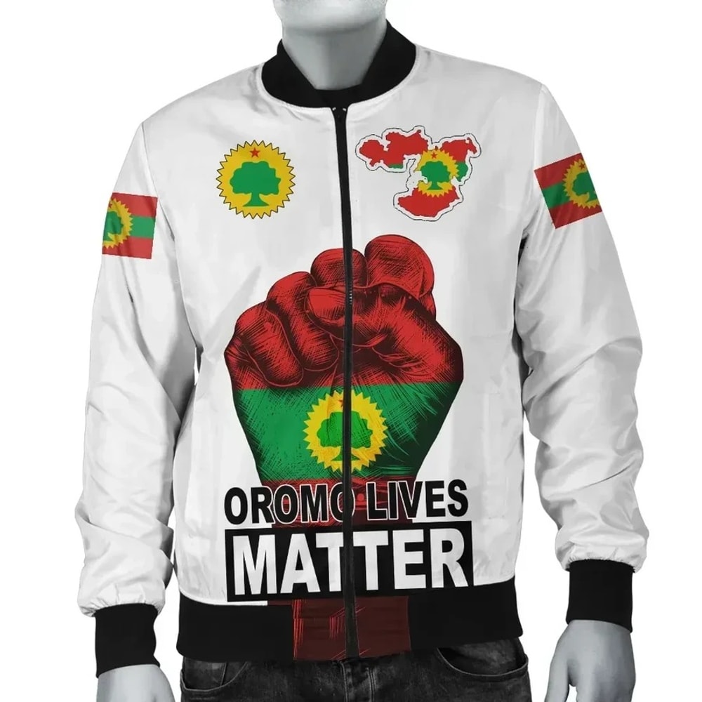 Oromo Lives Matter Bomber Jacket, African Bomber Jacket For Men Women