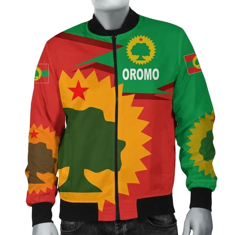Oromo Flag Bomber Jacket, African Bomber Jacket For Men Women