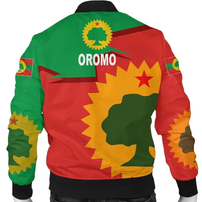 Oromo Flag Bomber Jacket, African Bomber Jacket For Men Women