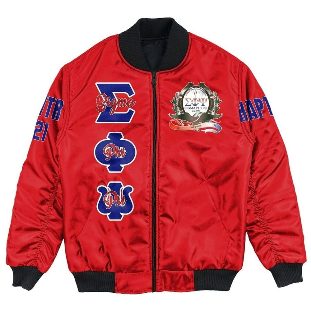 Custom Sigma Phi Psi Bomber Jackets, African Bomber Jacket For Men Women