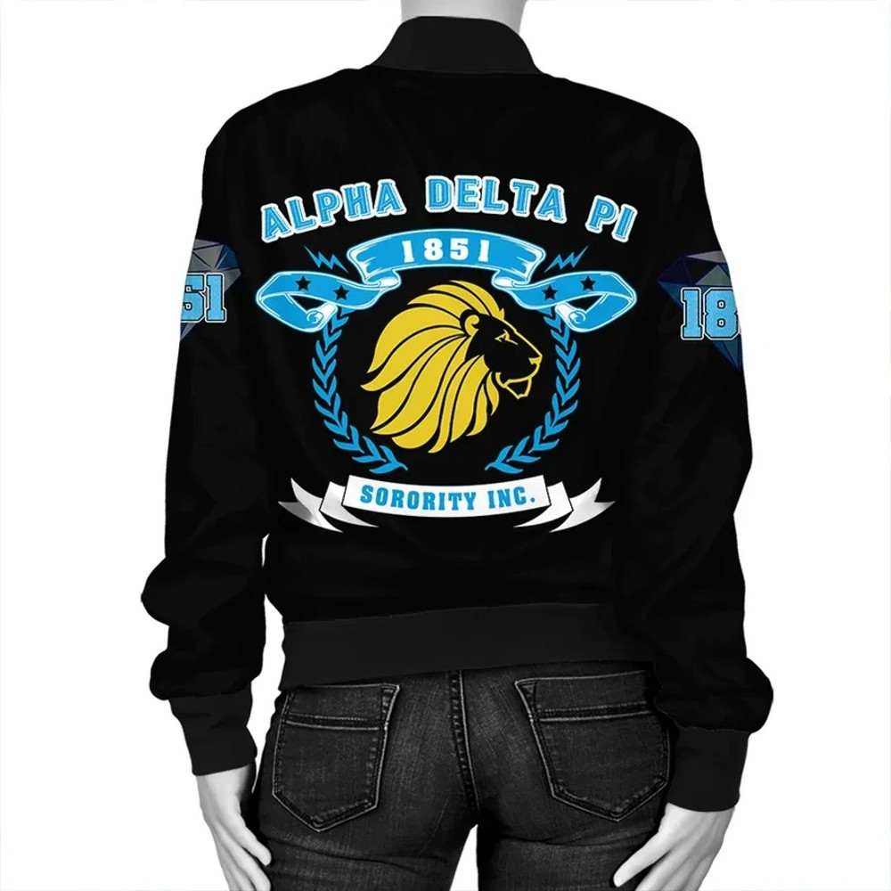 Alpha Delta Pi Letters Bomber Jacket, African Bomber Jacket For Men Women