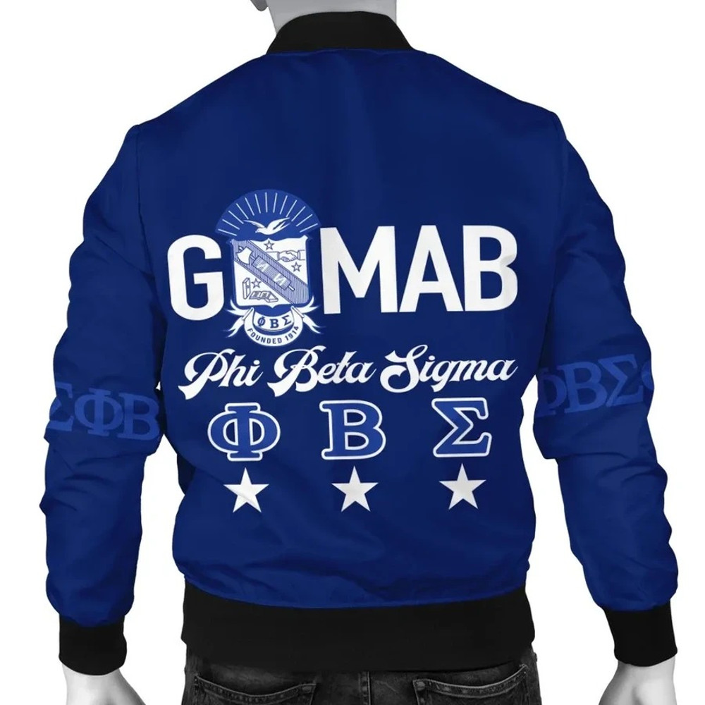 Blue Phi Beta Sigma Bomber Jacket, African Bomber Jacket For Men Women