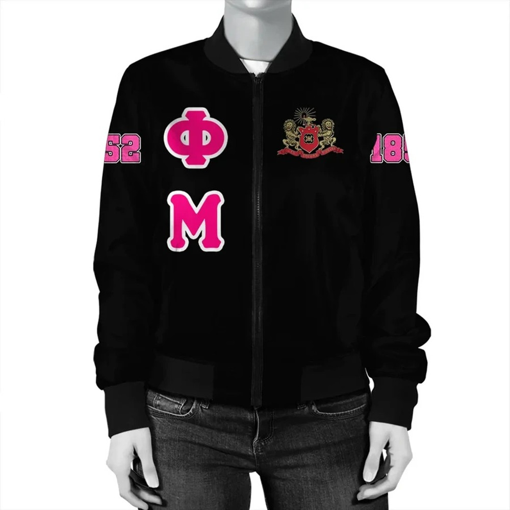Phi Mu Letters Bomber Jacket, African Bomber Jacket For Men Women