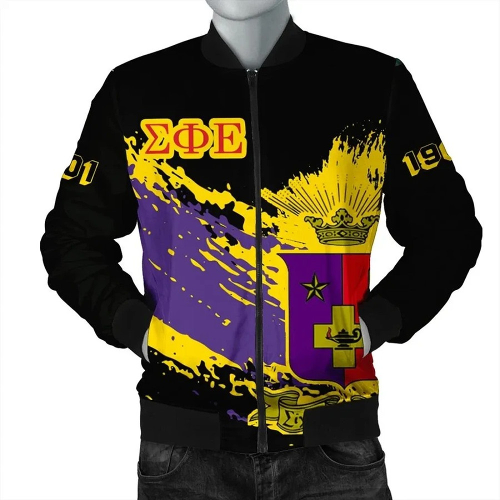 Tip Style Sigma Phi Epsilon Bomber Jacket, African Bomber Jacket For Men Women