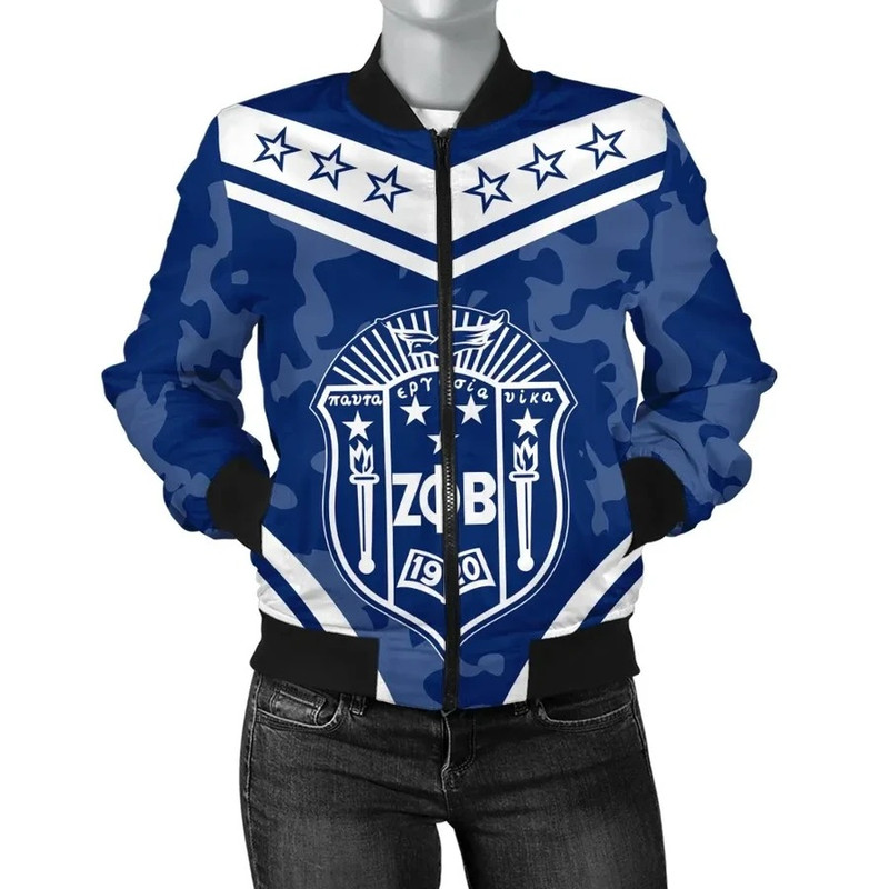 Zeta Phi Beta Camouflage Bomber Jacket, African Bomber Jacket For Men Women
