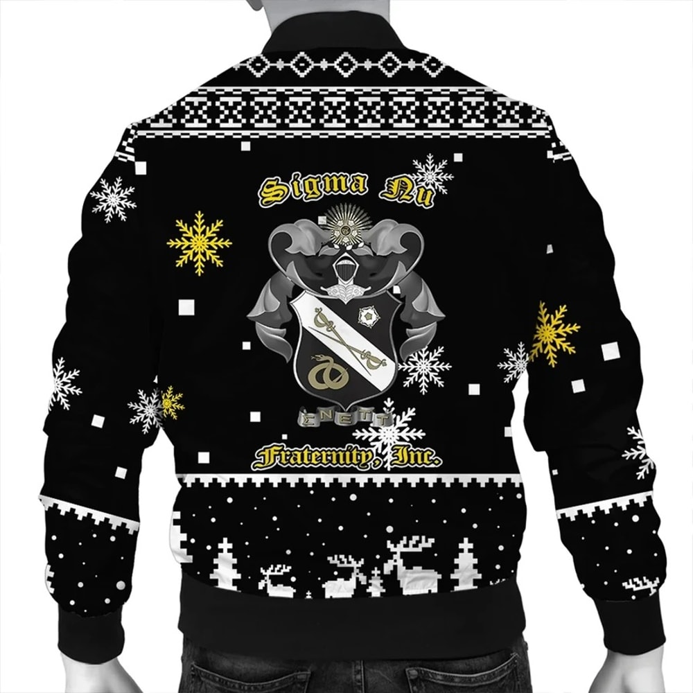 Christmas Letters Fraternity Sigma Nu Bomber Jacket, African Bomber Jacket For Men Women