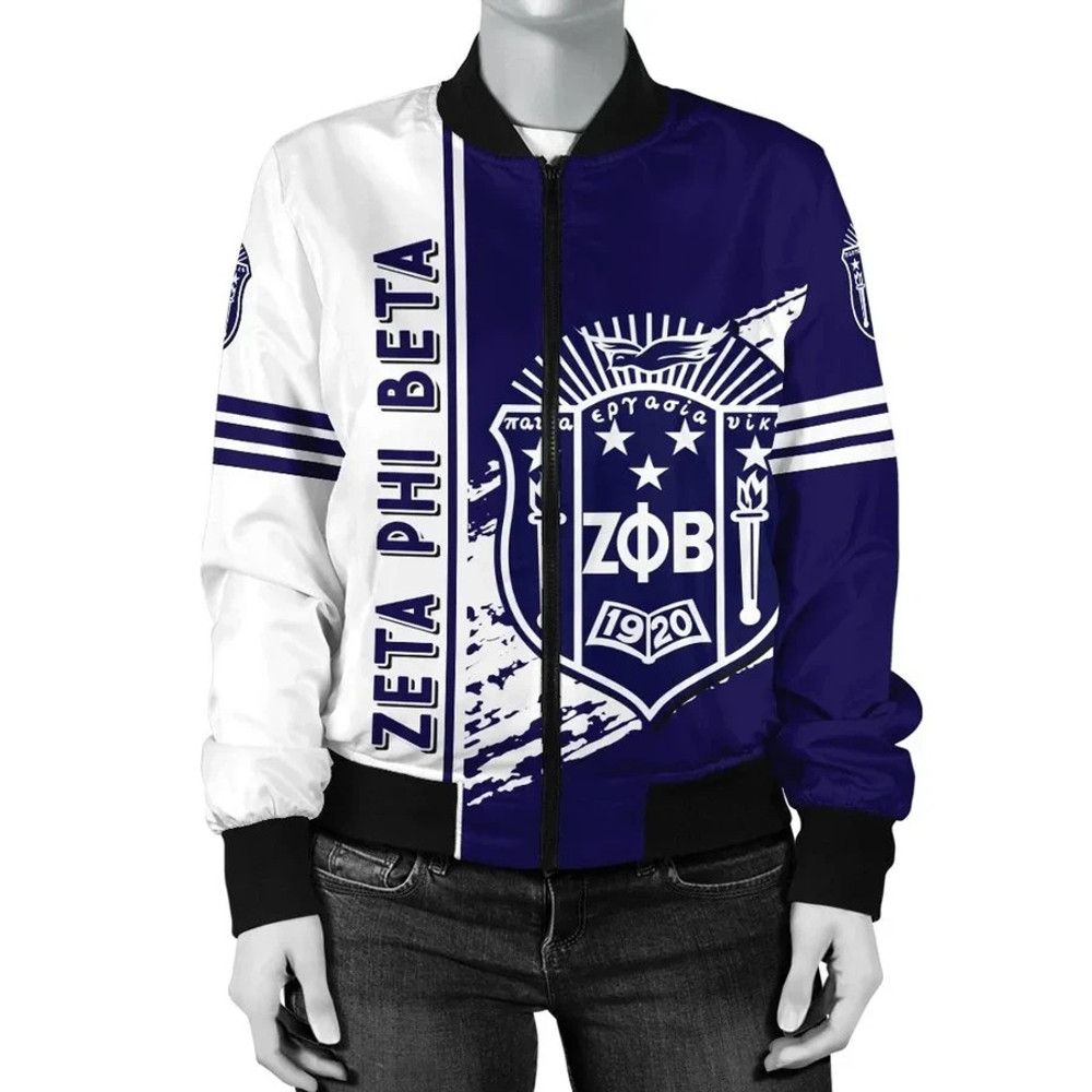Zeta Phi Beta Bomber Jacket Quarter Style, African Bomber Jacket For Men Women