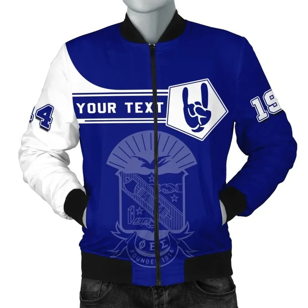 Personalised Phi Beta Sigma Bomber Jacket Simple Style, African Bomber Jacket For Men Women