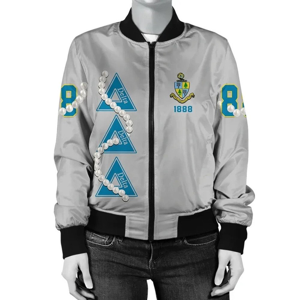 Delta Delta Delta Ver.2 Pearls Bomber Jacket, African Bomber Jacket For Men Women