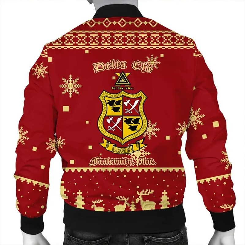 Christmas Letters Fraternity Delta Chi Bomber Jacket, African Bomber Jacket For Men Women
