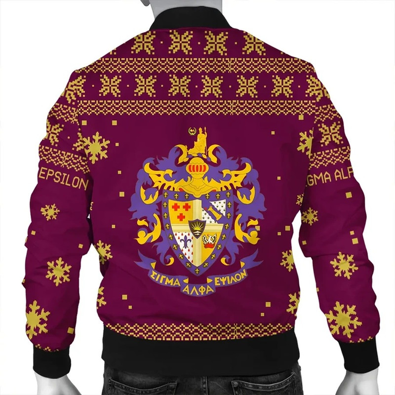 Christmas Motto Fraternity Sigma Alpha Epsilon Bomber Jacket, African Bomber Jacket For Men Women