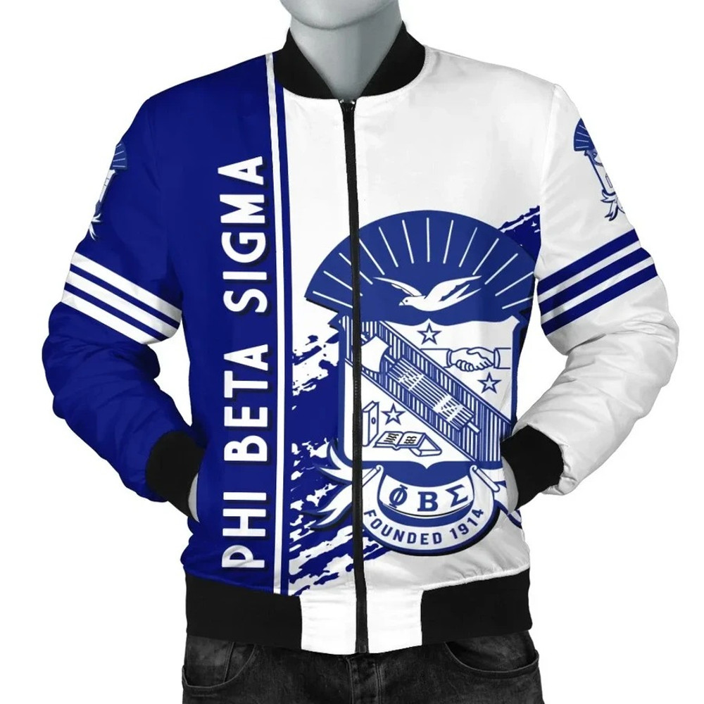Phi Beta Sigma Bomber Jacket Quarter Style, African Bomber Jacket For Men Women