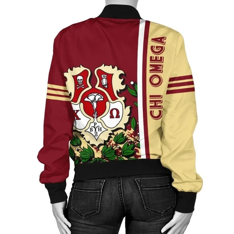 Chi Omega Bomber Jacket Quarter Style, African Bomber Jacket For Men Women