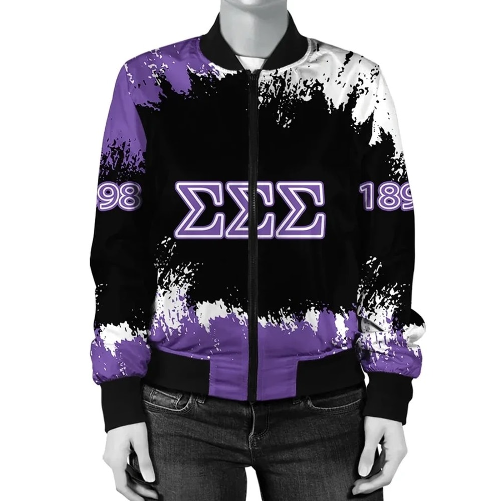 Sigma Sigma Sigma Face Style Bomber Jacket, African Bomber Jacket For Men Women