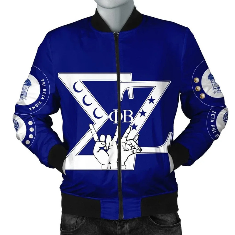 Phi Beta Sigma Zeta Phi Beta Bomber Jacket, African Bomber Jacket For Men Women