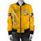 Sigma Gamma Rho Pearl Yellow Bomber Jacket, African Bomber Jacket For Men Women